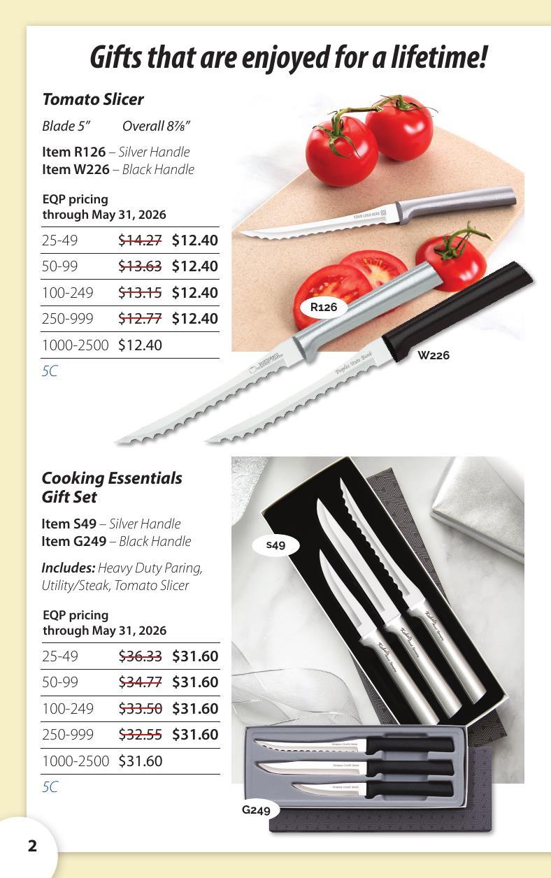 American Made Cutlery's Spring Specials on popular gift sets, knives and utensils.