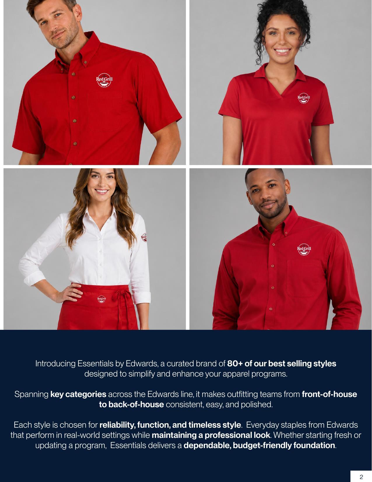 Introducing Essentials by Edwards, 80+ best sellers that make uniform programs simple.