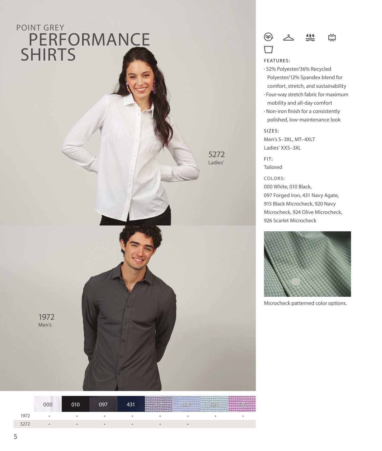 Elevate your performance apparel with Point Grey.  Great for work and play!