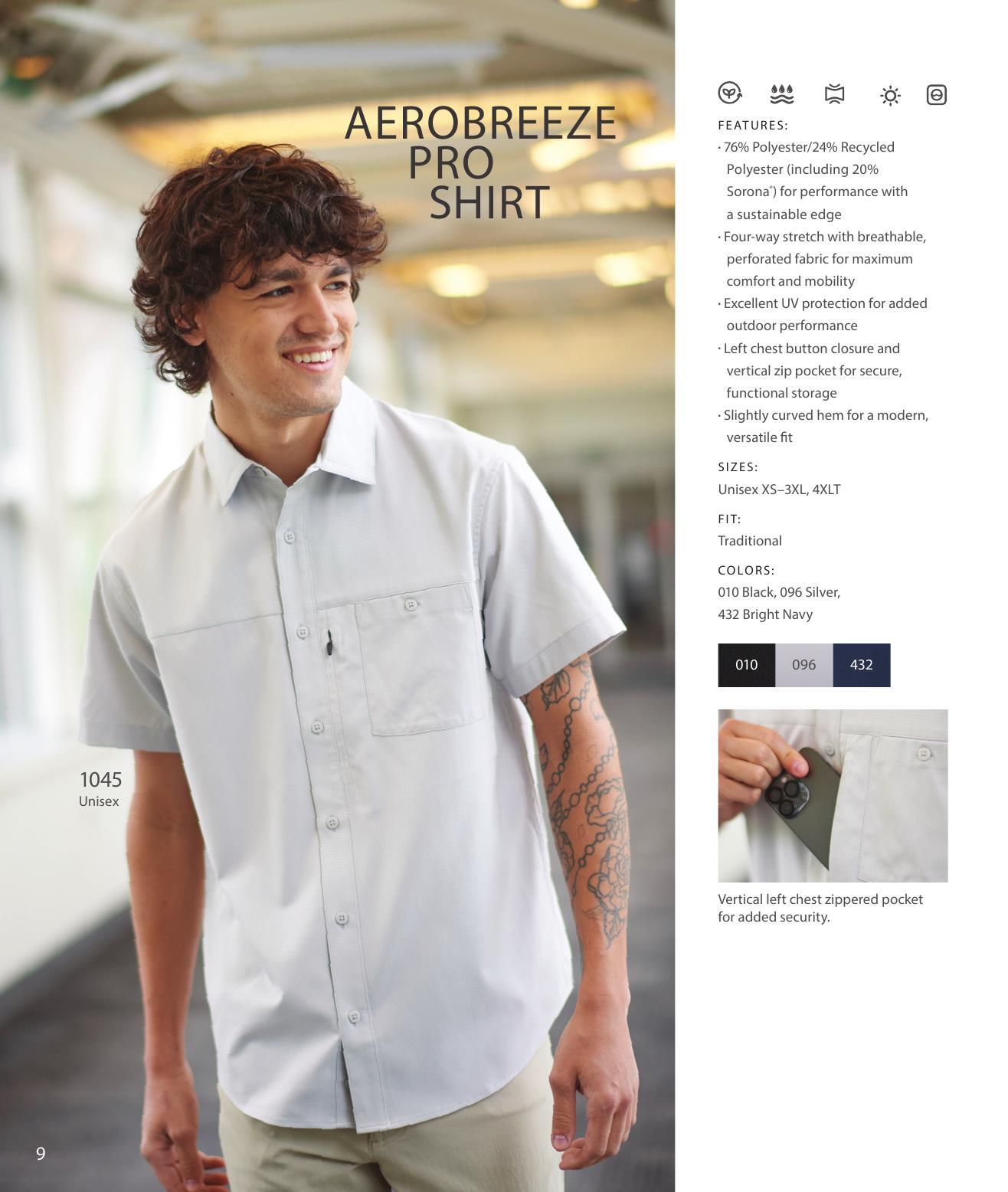 Durable styles engineered to stand up to demanding commercial wash-and-wear cycles.