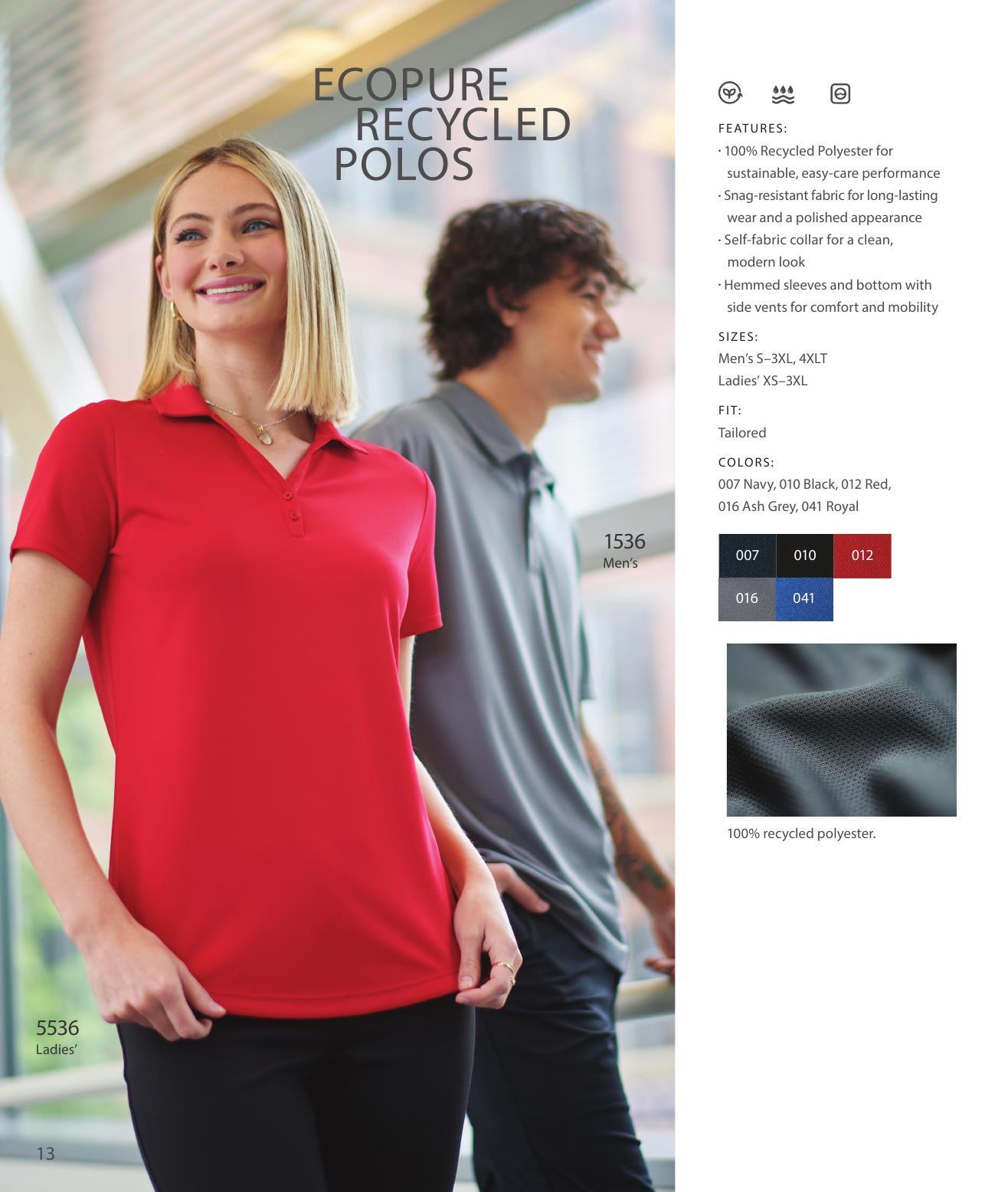 Durable styles engineered to stand up to demanding commercial wash-and-wear cycles.