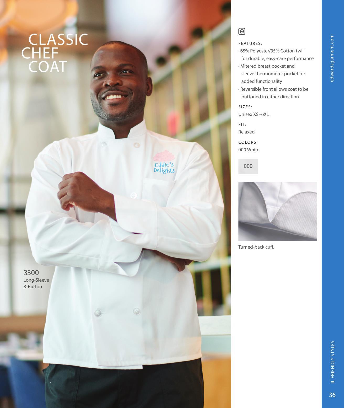 Durable styles engineered to stand up to demanding commercial wash-and-wear cycles.