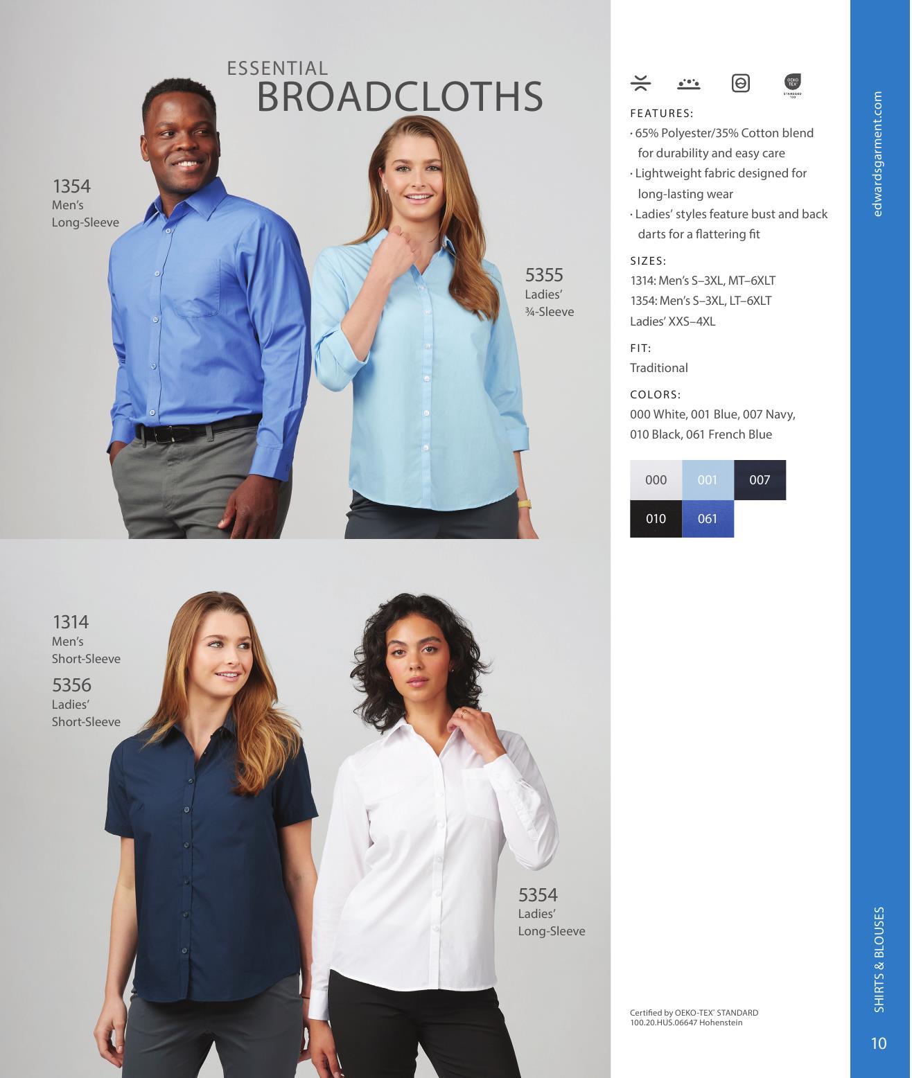 Our latest collection of dress and casual wovens.