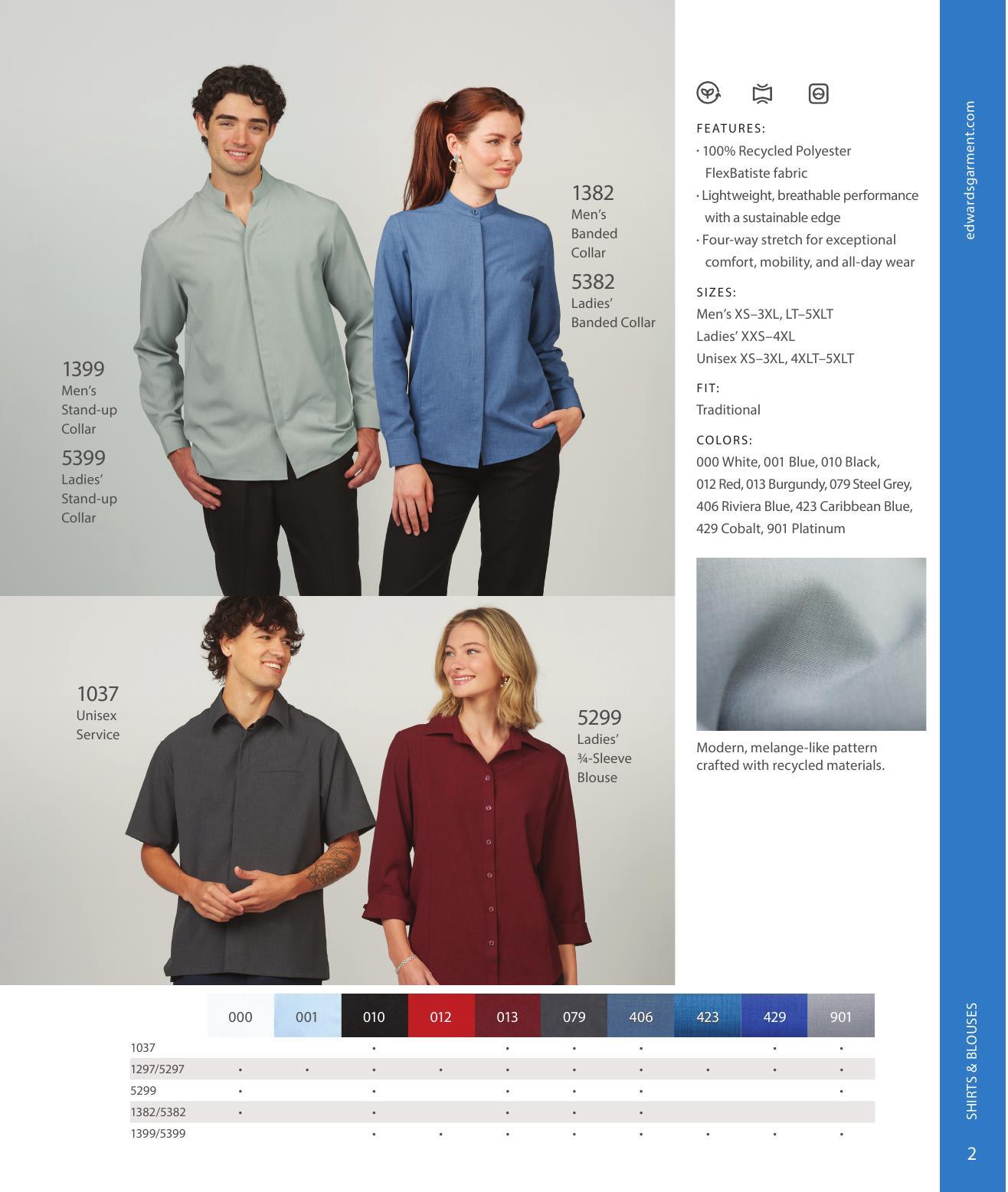 Our latest collection of dress and casual wovens.