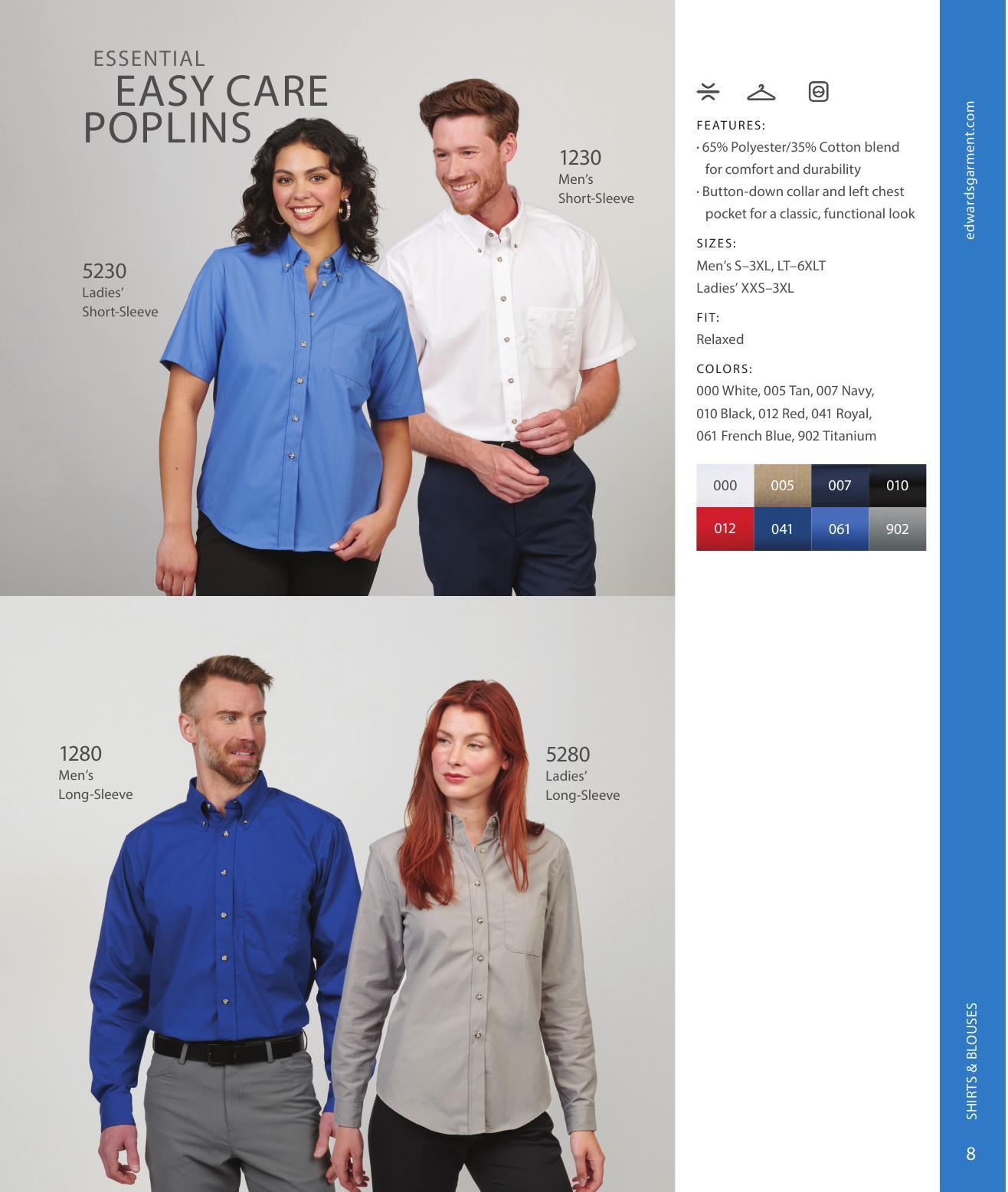 Our latest collection of dress and casual wovens.