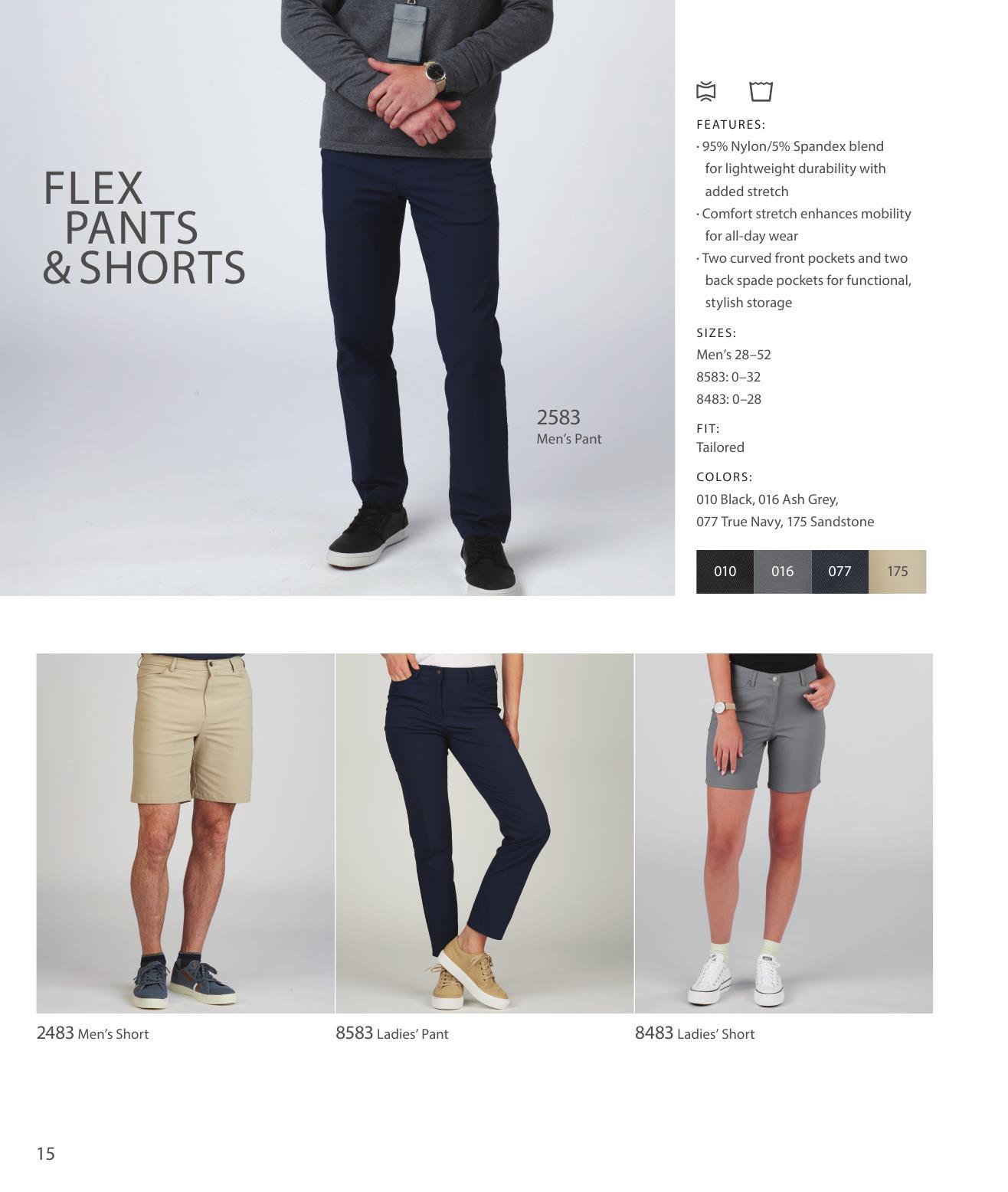 Don't skip the bottom half!  Our latest collection of pants, shorts and skirts.
