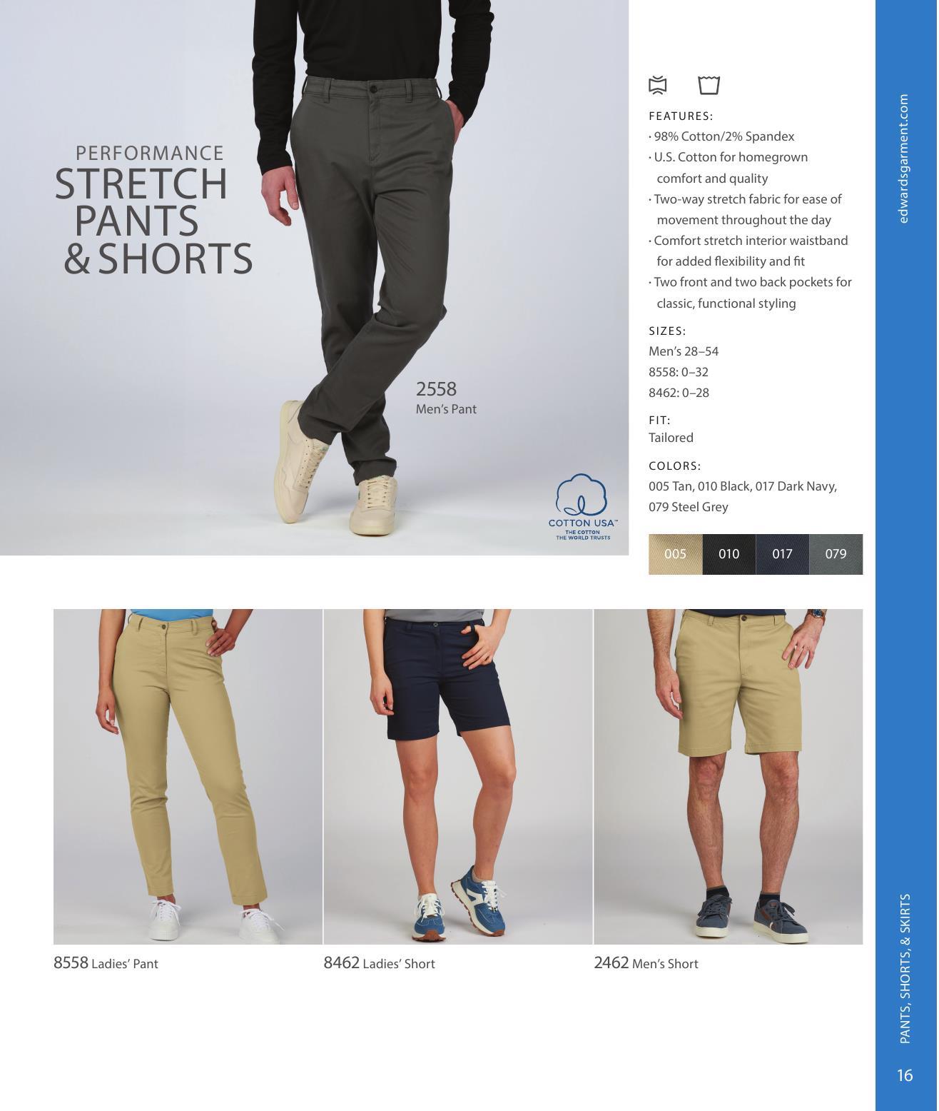 Don't skip the bottom half!  Our latest collection of pants, shorts and skirts.