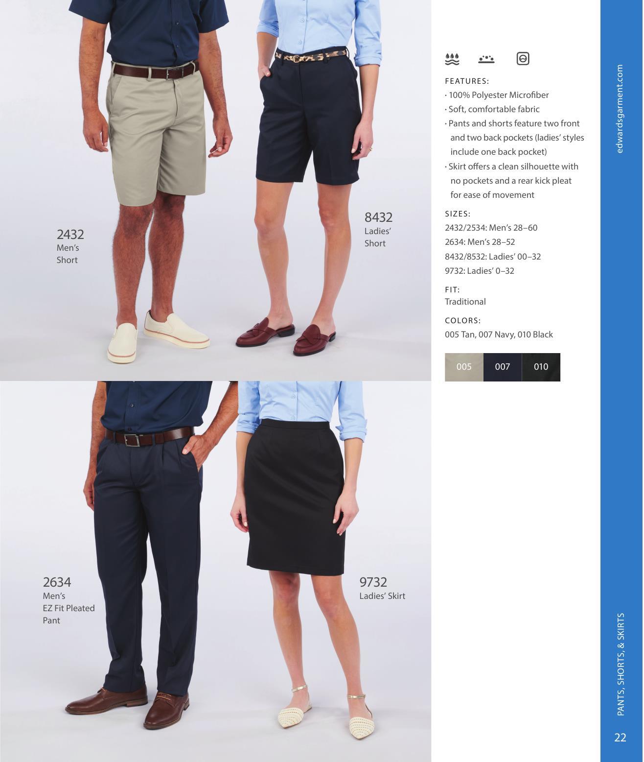 Don't skip the bottom half!  Our latest collection of pants, shorts and skirts.