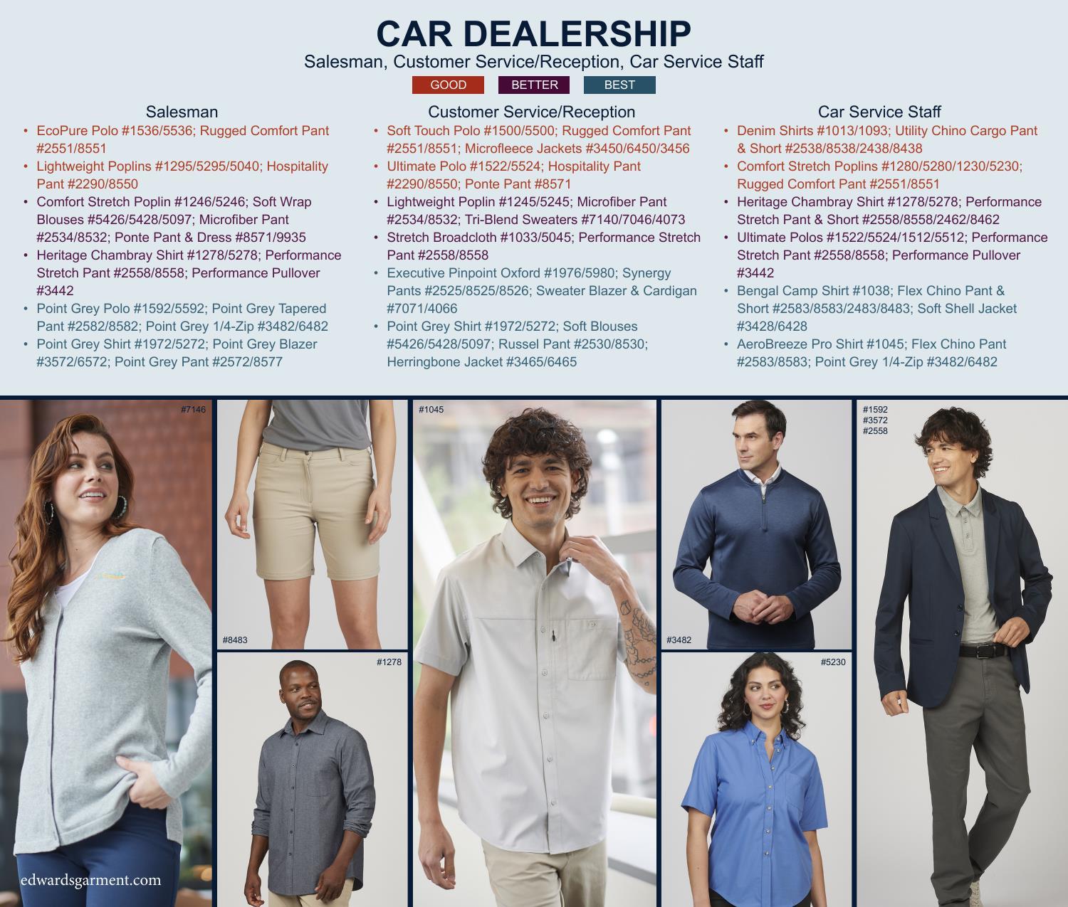 Looking to expand your book of business?  Let our industry uniform lookbook be your guide!
