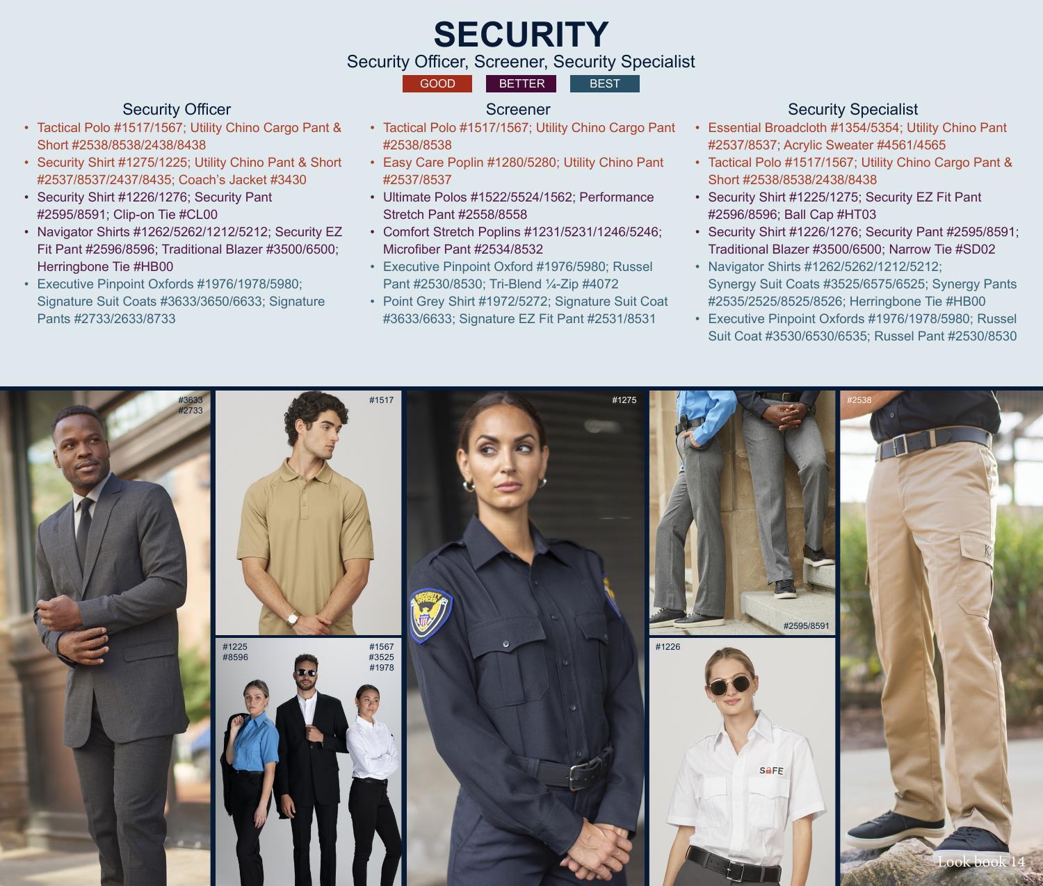 Looking to expand your book of business?  Let our industry uniform lookbook be your guide!