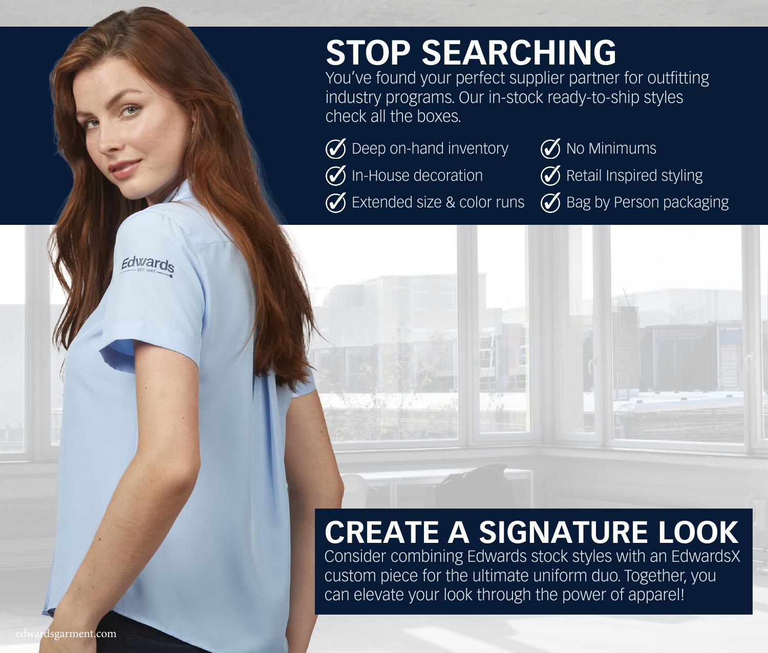 Looking to expand your book of business?  Let our industry uniform lookbook be your guide!