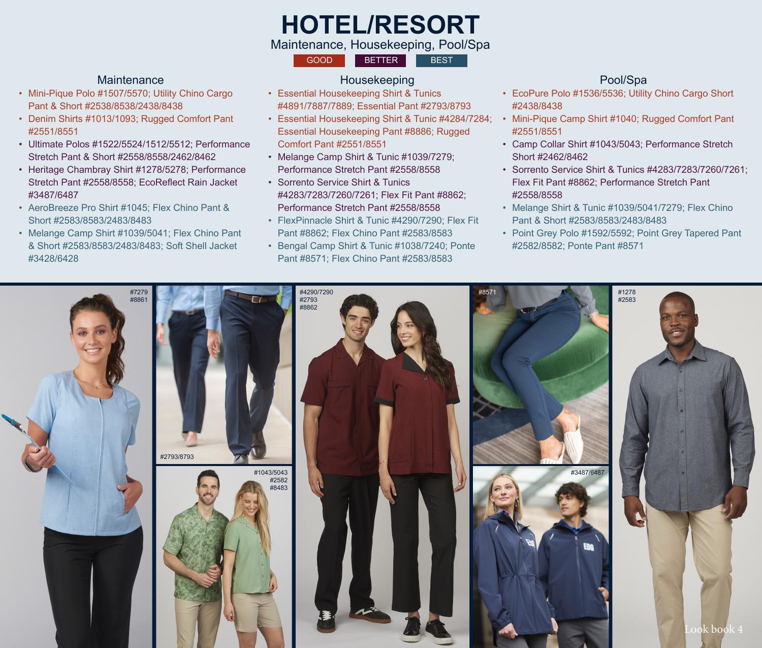 Looking to expand your book of business?  Let our industry uniform lookbook be your guide!