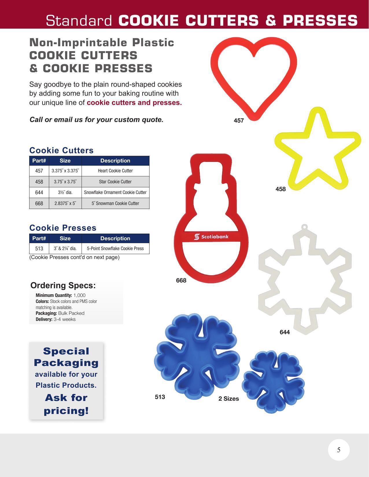 Cookie Cutters &amp; Cookie Presses Catalog - Unbranded - Browse through our catalogue of cookie cutters