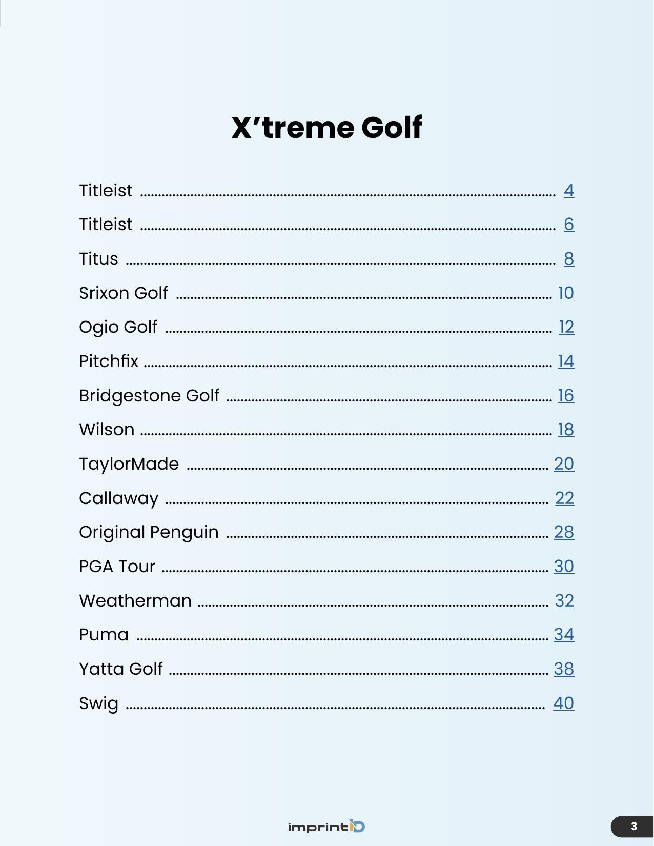 X'treme Golf 2026 Branded