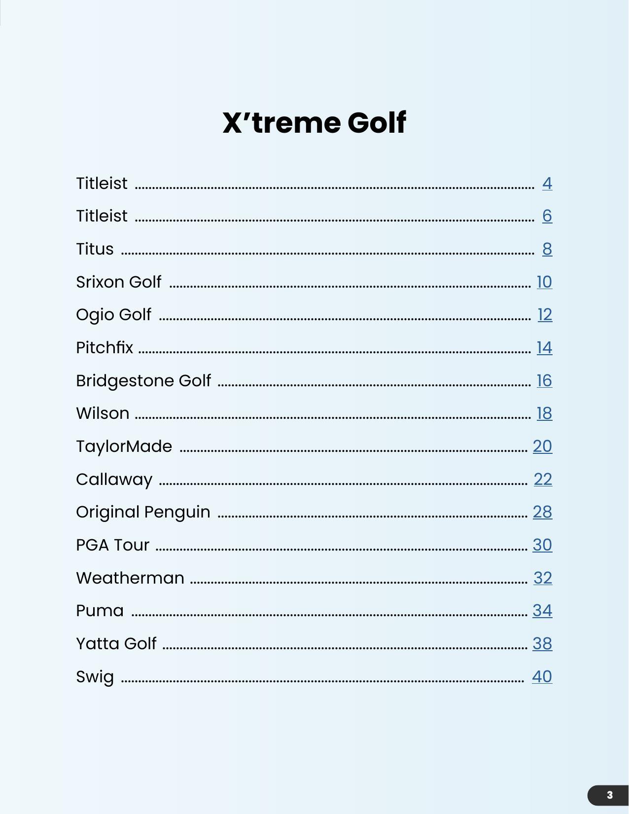 X'treme Golf 2026 Unbranded