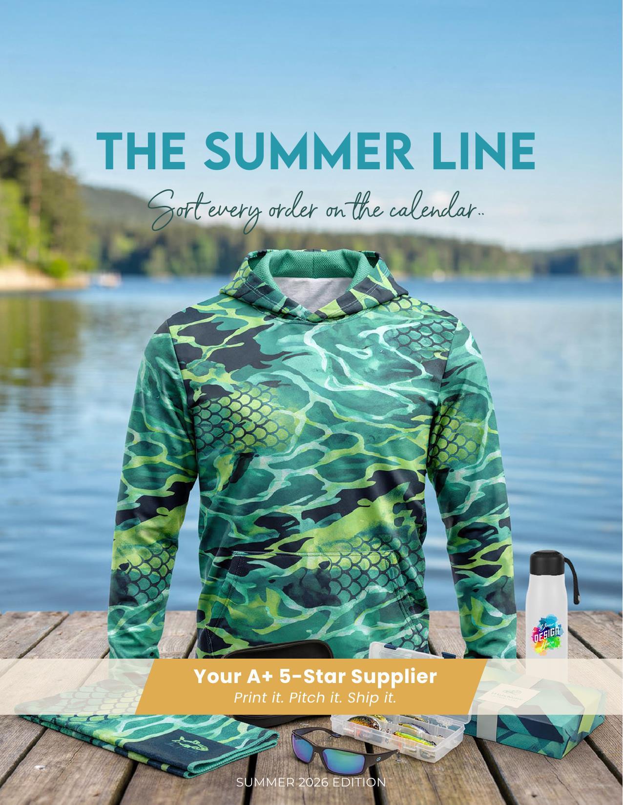 Custom products, sustainable swag, and premium brands for summer success.