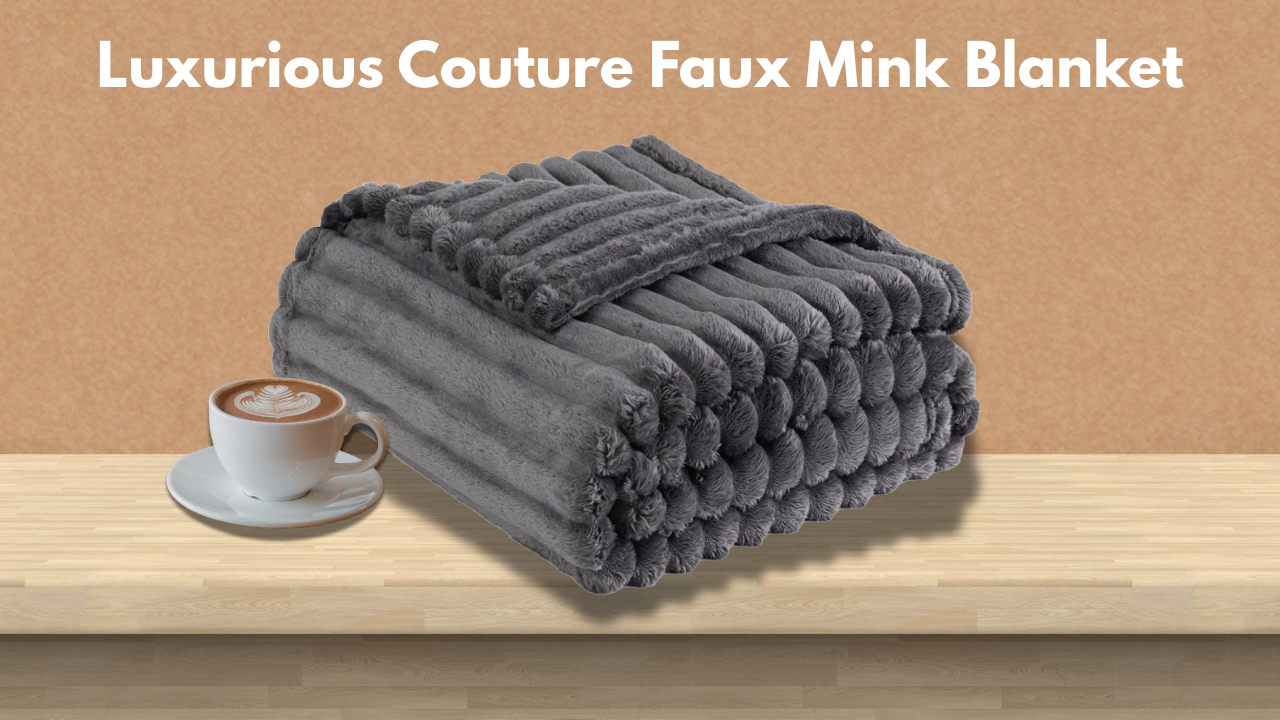 Luxurious Couture Faux Mink Blanket