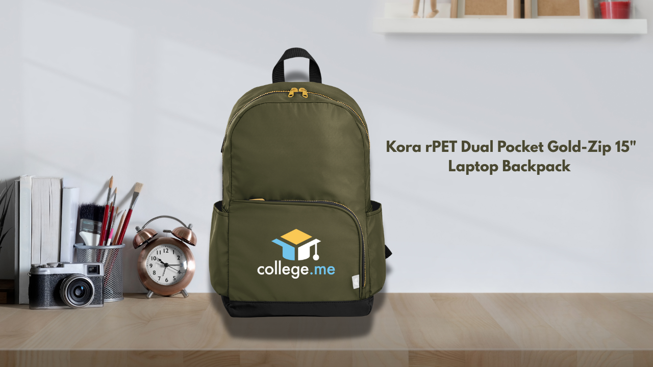 Kora rPET Dual Pocket Gold-Zip 15&quot; Laptop Backpack