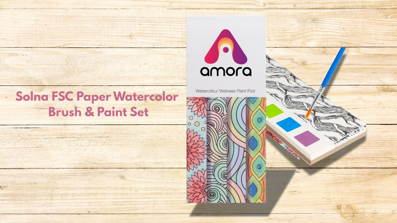 Solna FSC Paper Watercolor Brush &amp; Paint Set