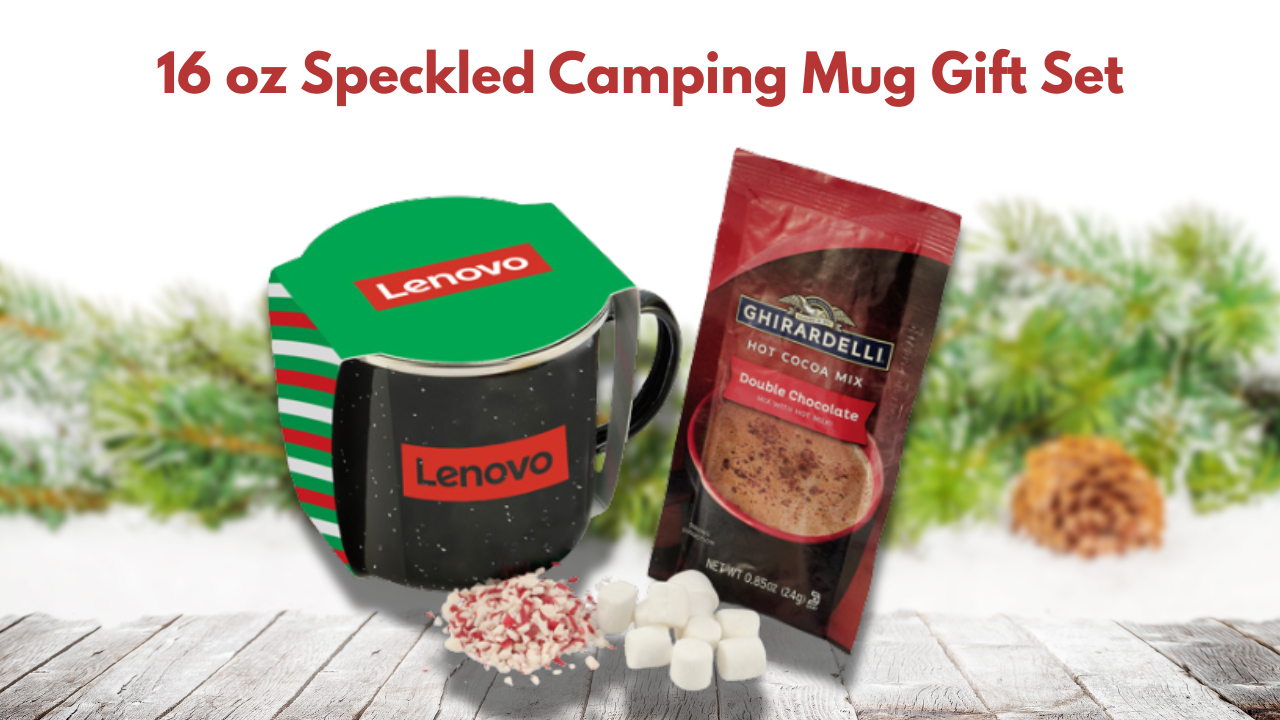 16 oz Speckled Camping Mug Gift Set