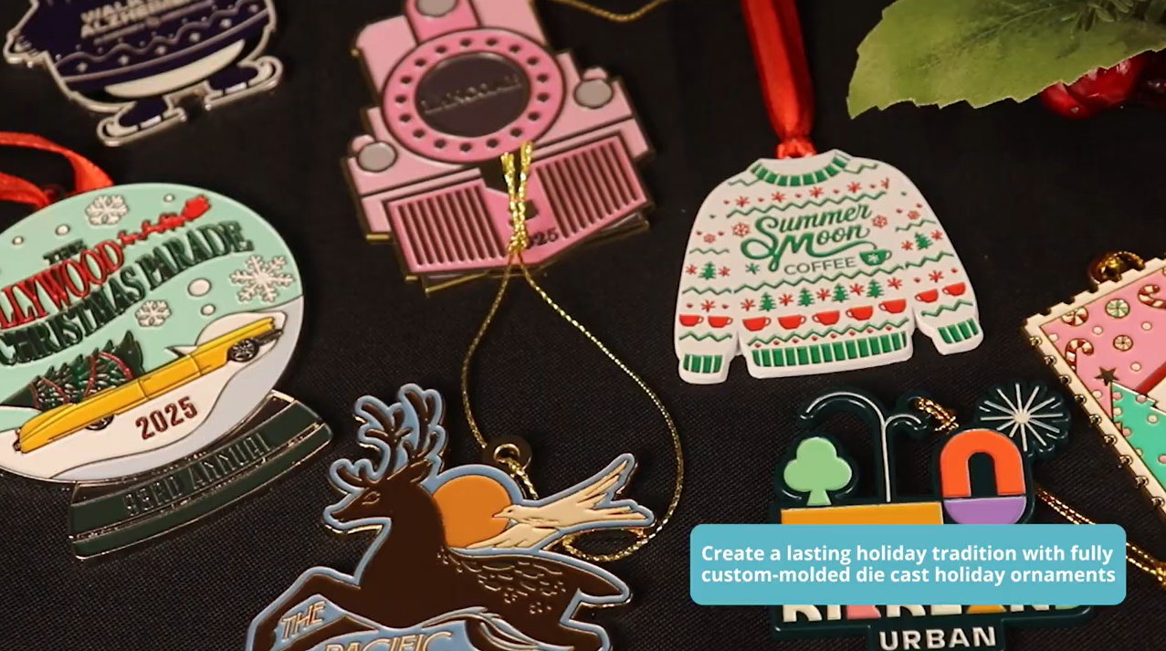  Custom Die Cast Holiday Ornaments