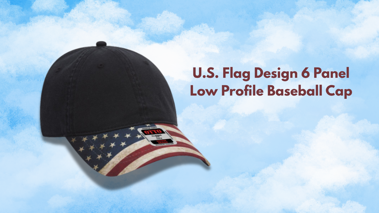 U.S. Flag Design 6 Panel Low Profile Baseball Cap
