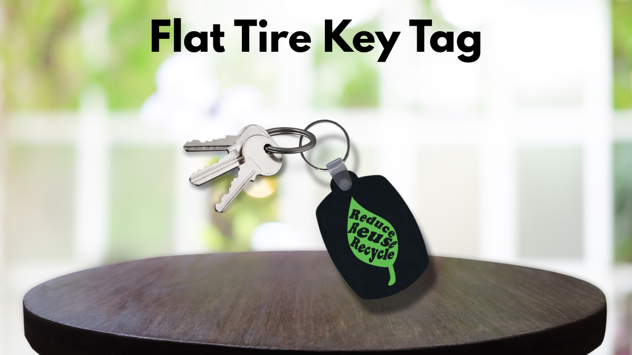 Flat Tire Key Tag