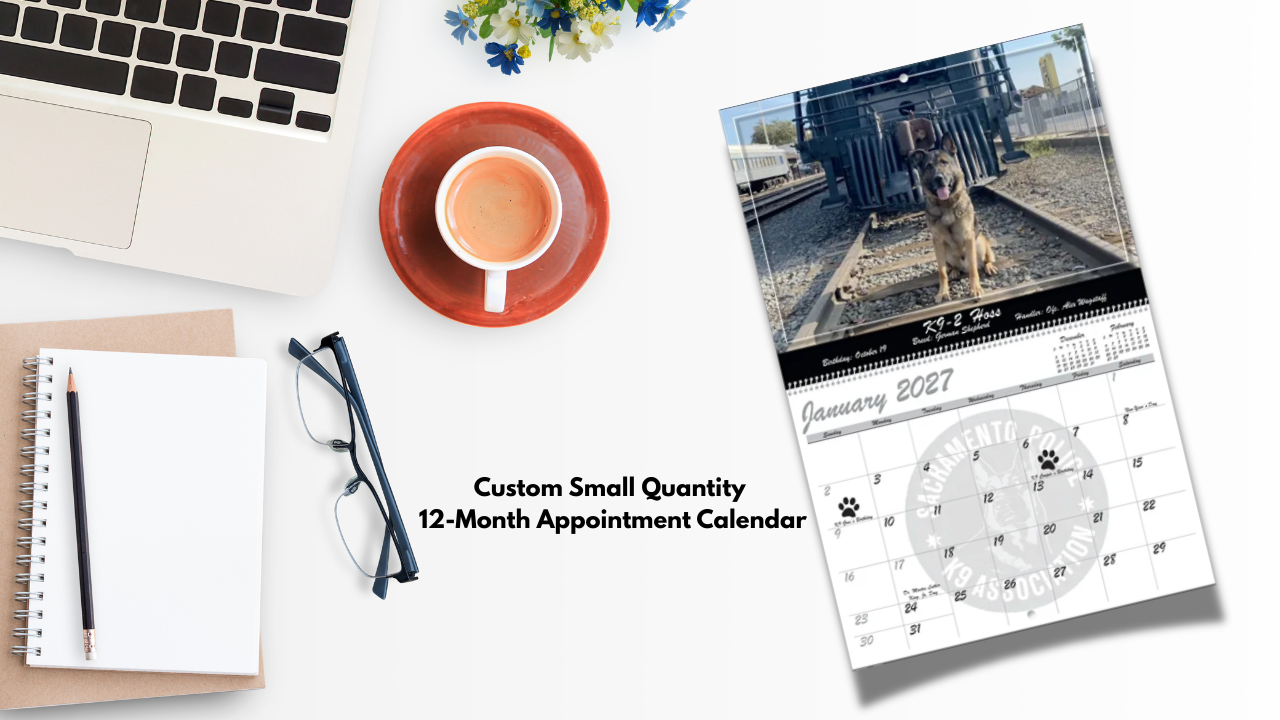 Custom Small Quantity 12-Month Appointment Calendar