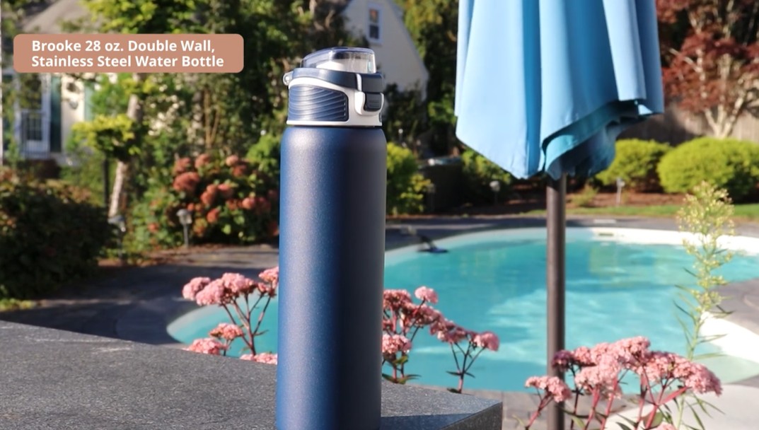 Brooke 28 oz. Double Wall, Stainless Steel Water Bottle