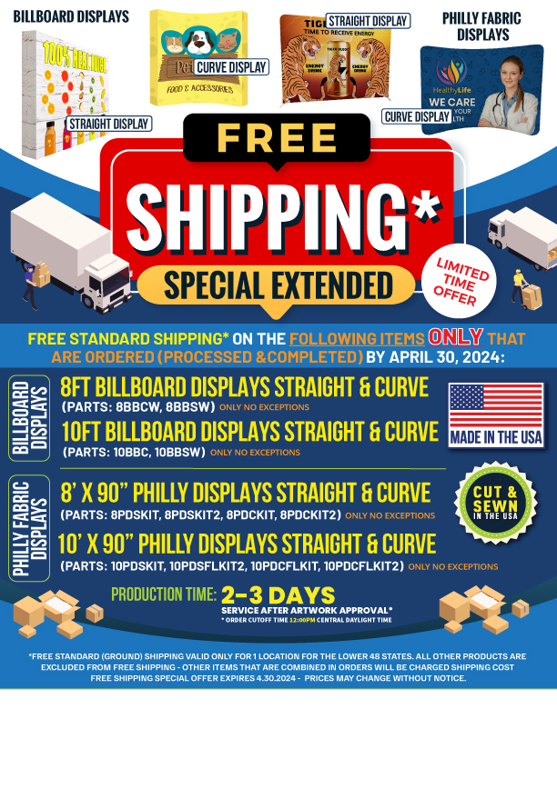 Free Shipping until April 2024
