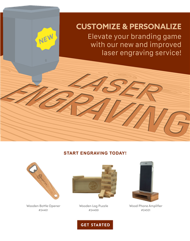 New &amp; Improved Laser Engraving: Take Your Branding to the Next Level!