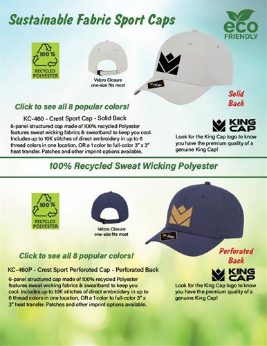 Sustainable Fabric Sports Caps