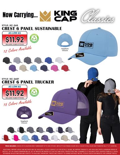 NEW Premium 6 Panel Sustainable Fabric Caps