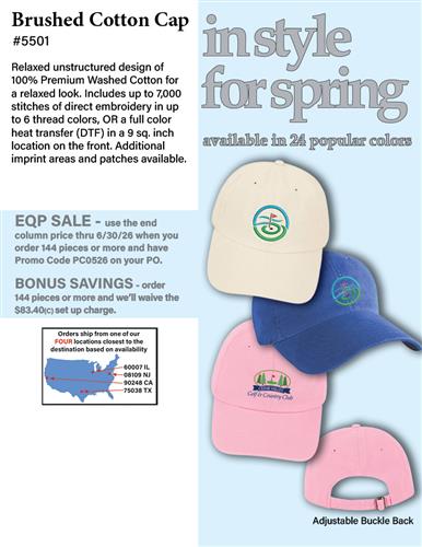 EQP Sale on Trendy Brushed Cotton Cap