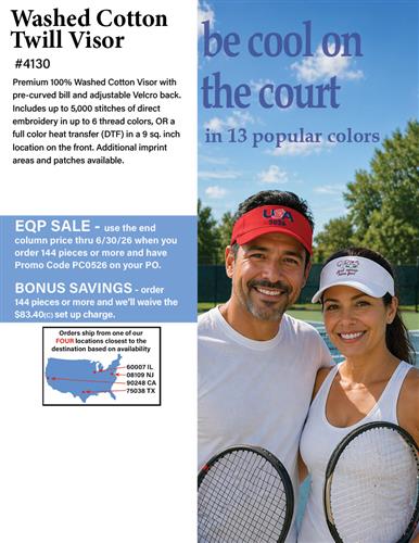 EQP Sale on Washed Cotton Visor