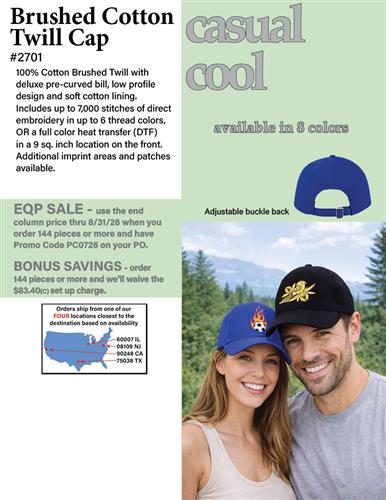 EQP Sale on Premium Brushed Twill Cap