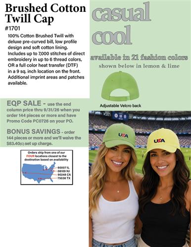 EQP Sale on Premium Brushed Twill Cap