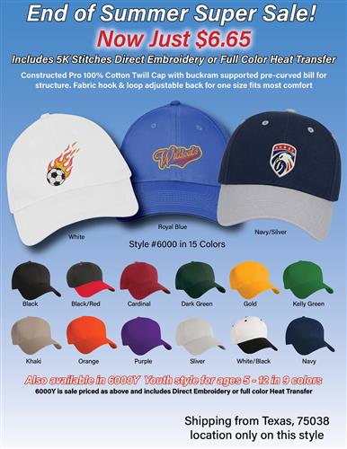Super Low Priced Cotton Twill Cap from Apollo USA