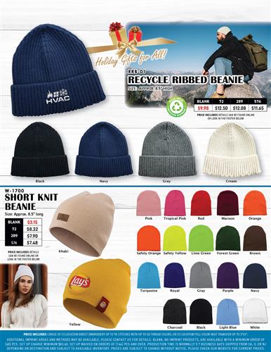 Trendy Unisex Sustainable Fabric Beanies