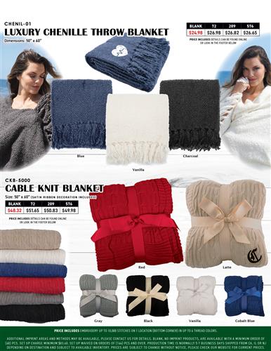 Cozy Chenille and Knit Blankets