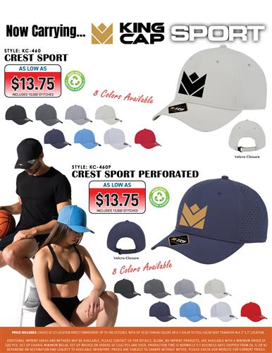 Premium Crest King Caps