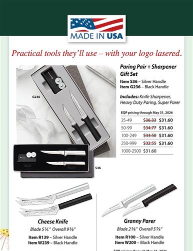 Everyday Tools. Everyday Branding. Practical tools they’ll use — with your logo lasered.