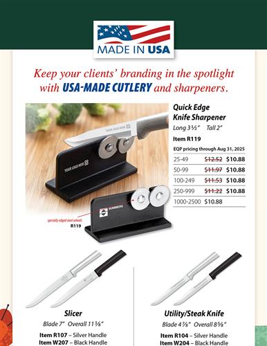 A Sharp Knife = A Lasting Impression!