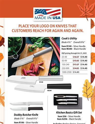 Place Your Logo on USA Made Cutlery
