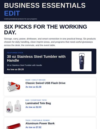Six Picks for the Working Day