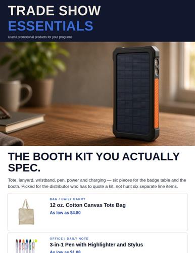 The Booth Kit You Actually Spec.