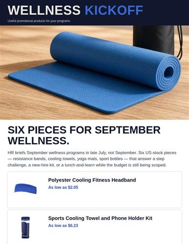 Six Pieces for September Wellness.