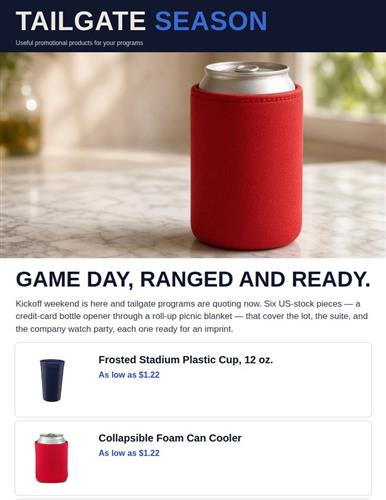 Tailgate Season: Game Day, Ranged and Ready.