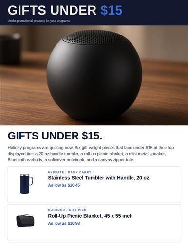 Holiday Gifts Under $15