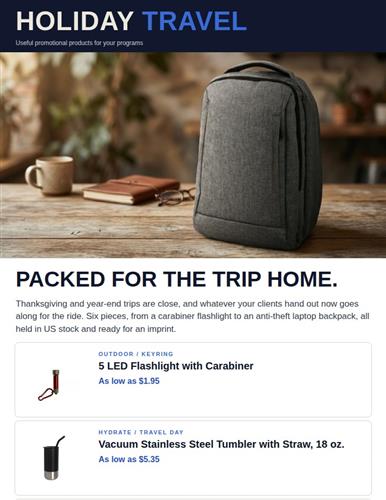 Holiday Travel: Packed For The Trip Home